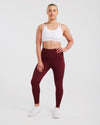 LUNA X SCRUNCH BUM LEGGINGS - BURGUNDY