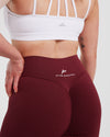 LUNA X SCRUNCH BUM LEGGINGS - BURGUNDY