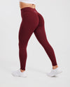 LUNA X SCRUNCH BUM LEGGINGS - BURGUNDY