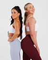 LUNA X SCRUNCH BUM LEGGINGS - BURGUNDY