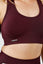 close up girl wearing invictus seamless crop plum purple