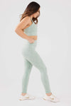girl wearing legacy scrunch bum leggings in mint