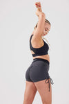 LUNA SCRUNCH BUM SHORTS - BLACK - Avvini Athletica