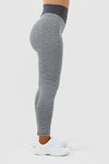 Front shot girl wearing grey luna scrunch bum leggings
