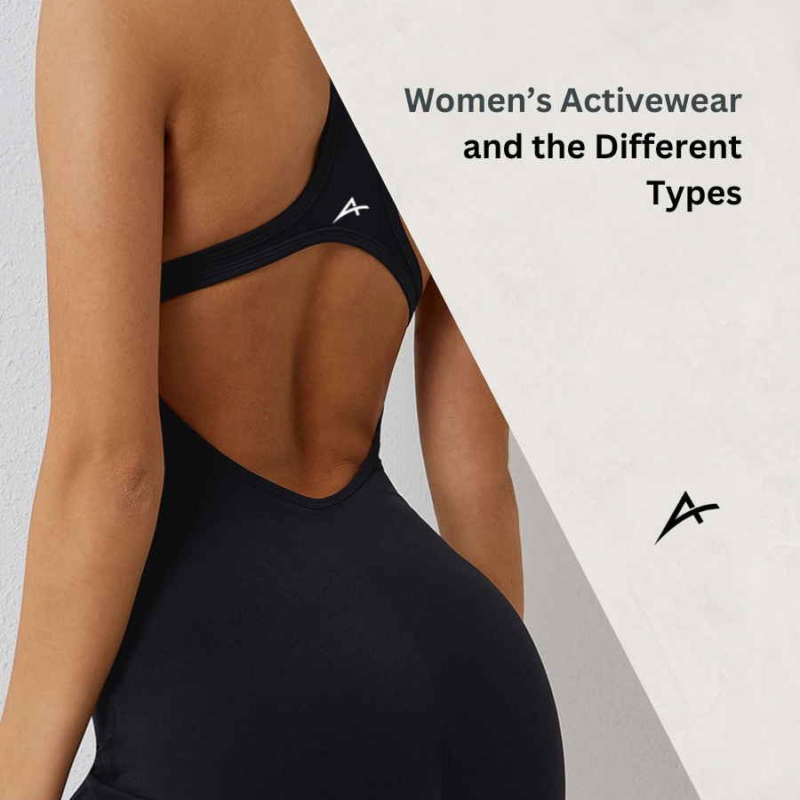 Three diverse if ethnic women in women's activewear clothing 