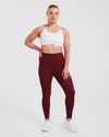 LUNA X SCRUNCH BUM LEGGINGS - BURGUNDY