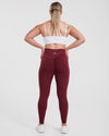 LUNA X SCRUNCH BUM LEGGINGS - BURGUNDY