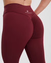 LUNA X SCRUNCH BUM LEGGINGS - BURGUNDY