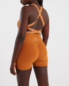 VITAL SCRUNCH BUM SHORTS - CLAY