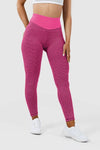 girl wearing pink luna scrunch bum leggings front