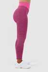 girl wearing pink luna scrunch bum leggings front