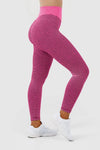 girl wearing pink luna scrunch bum leggings front