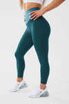 girl waring teal luna scrunch bum leggings