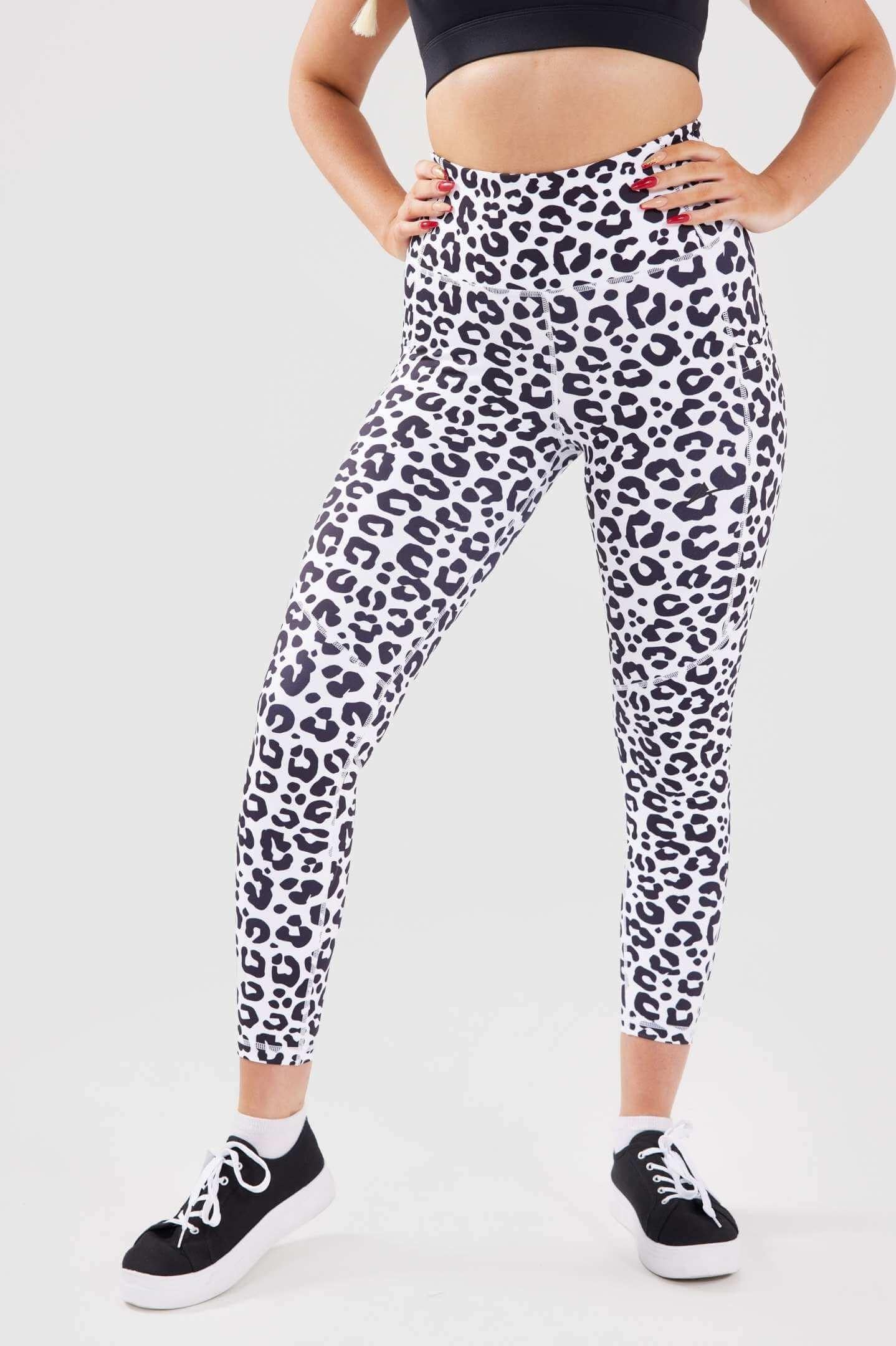 Luxe Scrunch Bum Pocket Leggings - Leopard Print